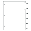 5 tabs, sraight 3H SKU:03206