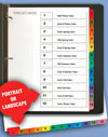 12 Tab Table of Contents Index