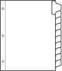Index System, 10 tab SKU:23050