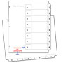 TOC Index, 8 tab white SKU:71008