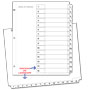 TOC Index, 15 tab white SKU:71015