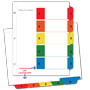 TOC Index, 5 tab colors SKU:71905