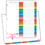 TOC Index, A-Z tab colors SKU:71926
