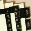 Leather tabs, A-Z SKU:12116