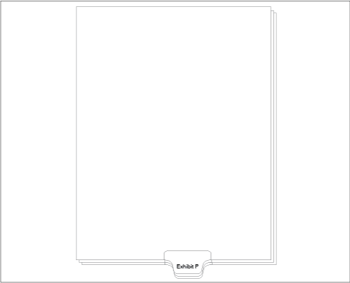 91155 Allstate ED11P Style Legal Divider Letter Size Bottom Tab Exhibit P