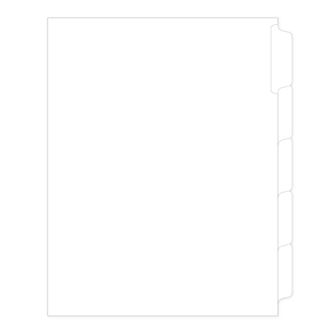 91205 Allstate SP11BLANK25M Style Legal Divider Letter Size Side Tab Blank