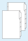 Kleer-Fax A4 Size 5 Tab Label Index System