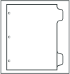 34408 5 Copier Tabs 1 and 5 3 Holes