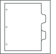 34410 5 Copier Tabs 2 and 4 Punched 3 Holes