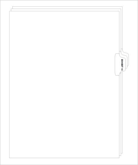 80114 Avery 82334 Style Legal Divider Letter Size Side Tab EXHIBIT 14