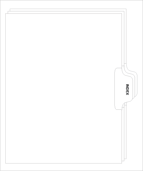 80200 Avery 11909 Style Legal Divider Letter Size Side Tab INDEX