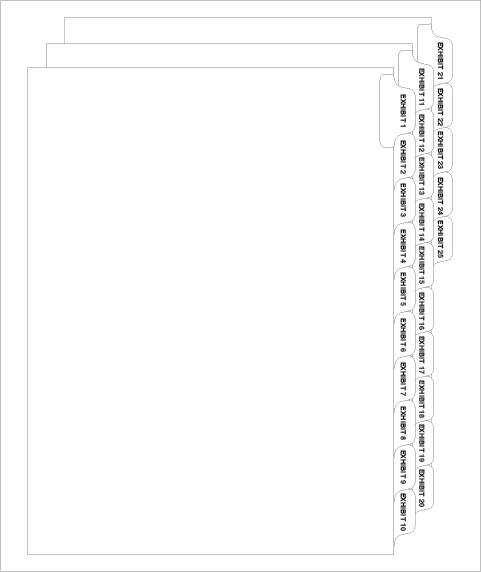 80221 Avery Style Legal Divider Letter Size Side Tab EXHIBIT 1-25