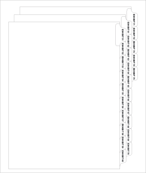 80223 Avery Style Legal Divider Letter Size Side Tab EXHIBIT 51-75