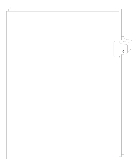 81116 Avery 11916 Style Legal Divider Letter Size Side Tab 6