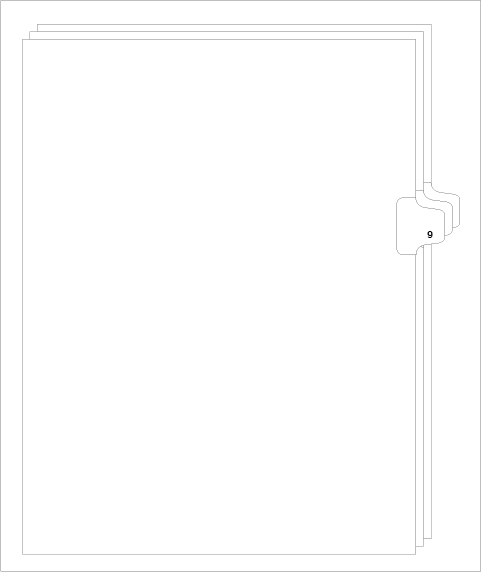 81119 Avery 11919 Style Legal Divider Letter Size Side Tab 9