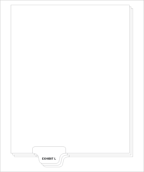 81151 Avery 12385 Style Legal Divider Letter Size Bottom Tab EXHIBIT L