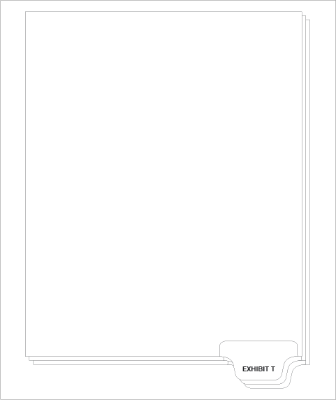 81159 Avery 12393 Style Legal Divider Letter Size Bottom Tab EXHIBIT T