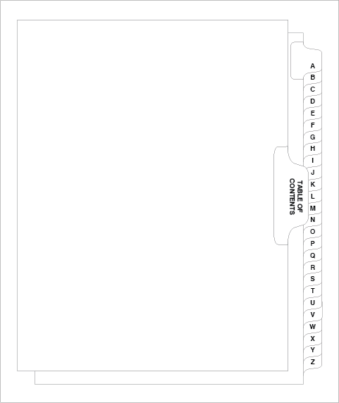 81174 Avery 11374 Style Legal Divider Letter Size Side Tab A-Z