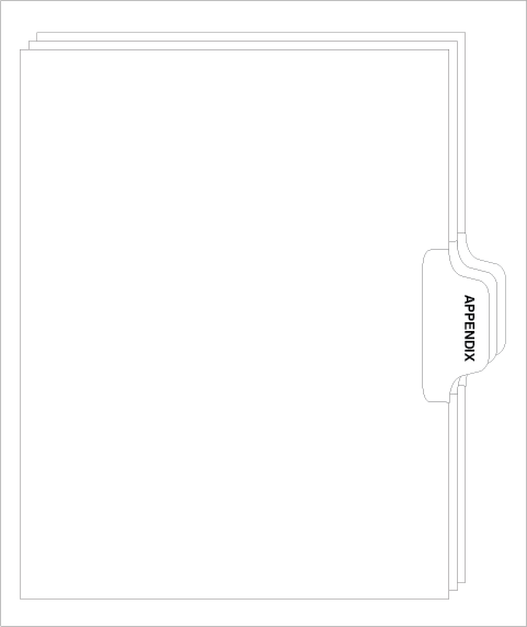 81189 Avery Style Legal Divider Letter Size Side Tab APPENDIX