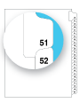 81196 Avery 11396 Style Legal Divider Letter Size Side Tab 51-75