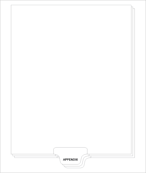 81937 Avery Style Legal Divider Letter Size Bottom Tab APPENDIX