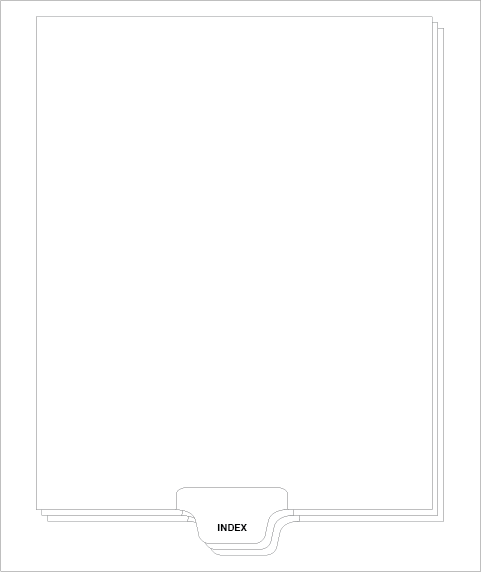 81938 Avery Style Legal Divider Letter Size Bottom Tab INDEX