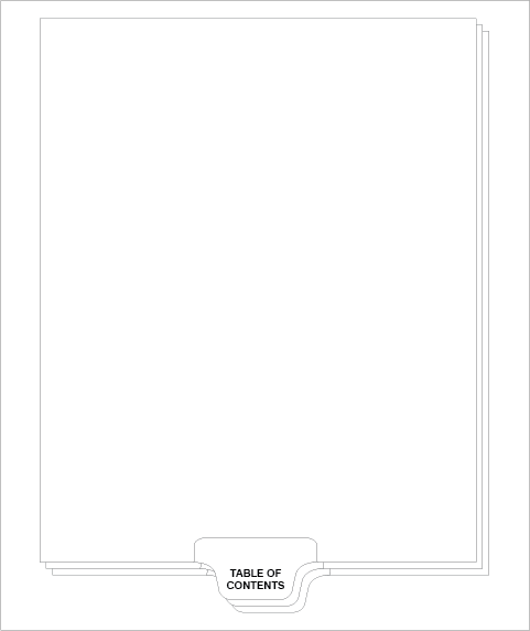 81939 Avery 11939 Style Legal Divider Letter Size Bottom Tab TABLE OF CONTENTS