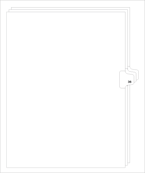 82236 Avery 01036 Style Legal Divider Letter Size Side Tab 36