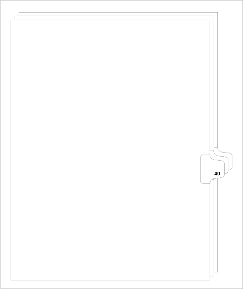 82240 Avery 01040 Style Legal Divider Letter Size Side Tab 40