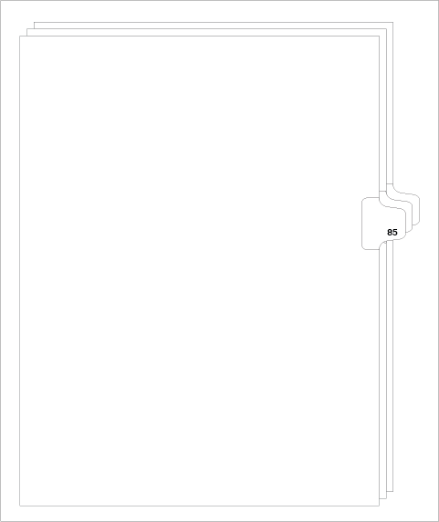 82285 Avery 01085 Style Legal Divider Letter Size Side Tab 85