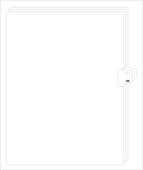 82286 Avery 01086 Style Legal Divider Letter Size Side Tab 86