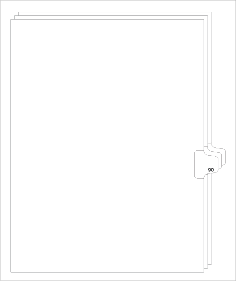 82290 Avery 01090 Style Legal Divider Letter Size Side Tab 90