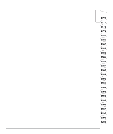 87728 Avery Style Legal Divider Letter Size Side Tab 4176-4200