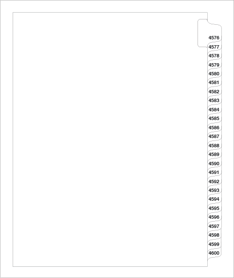 87744 Avery Style Legal Divider Letter Size Side Tab 4576-4600