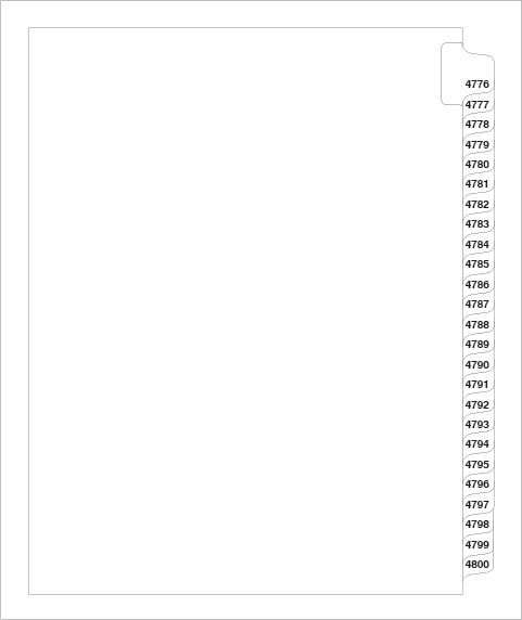 87752 Avery Style Legal Divider Letter Size Side Tab 4776-4800