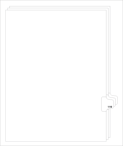 88119 Avery 01119 Style Legal Divider Letter Size Side Tab 119