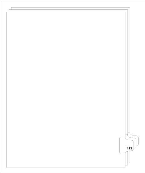 88123 Avery 01123 Style Legal Divider Letter Size Side Tab 123