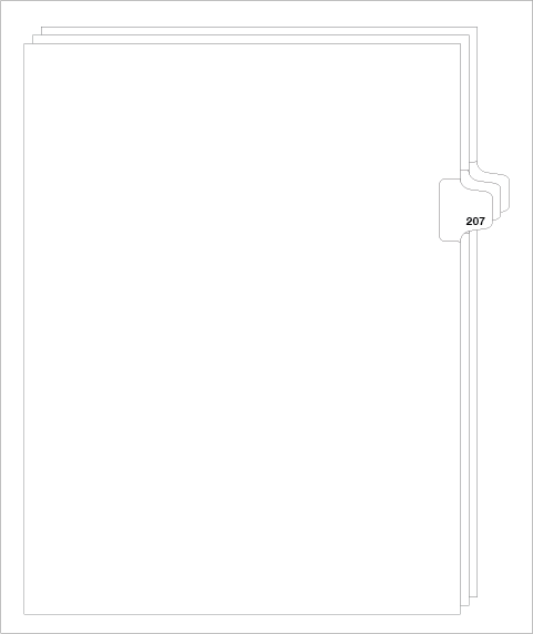 88207 Avery 82423 Style Legal Divider Letter Size Side Tab 207