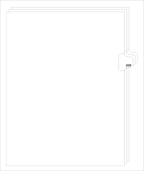 88208 Avery 82424 Style Legal Divider Letter Size Side Tab 208