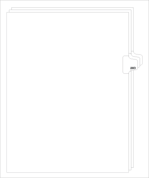 88283 Avery 82499 Style Legal Divider Letter Size Side Tab 283