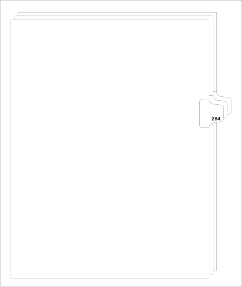 88284 Avery 82500 Style Legal Divider Letter Size Side Tab 284