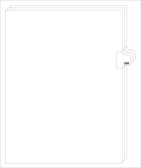 88308 Avery Style Legal Divider Letter Size Side Tab 308