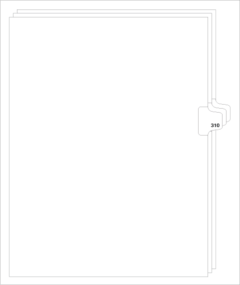 88310 Avery Style Legal Divider Letter Size Side Tab 310