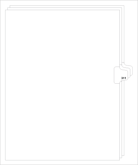 88311 Avery Style Legal Divider Letter Size Side Tab 311