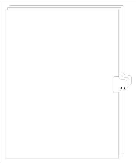 88313 Avery Style Legal Divider Letter Size Side Tab 313