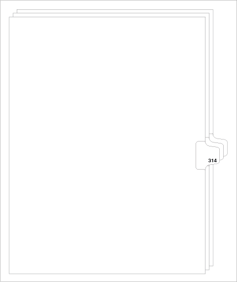 88314 Avery Style Legal Divider Letter Size Side Tab 314