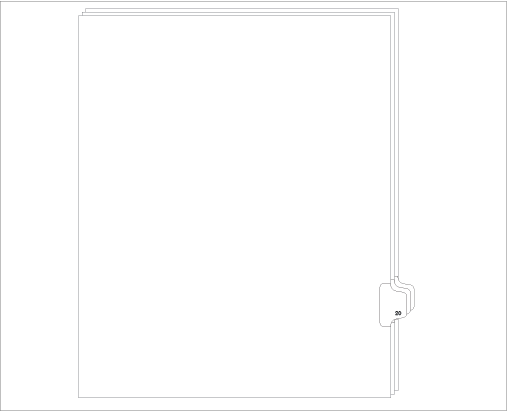 91020 Allstate ED11-20 Style Legal Divider Letter Size Side Tab 20