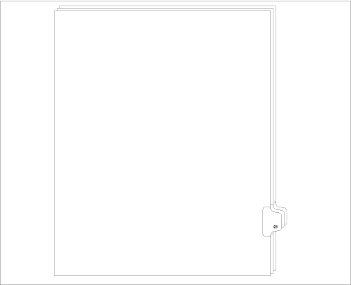 91021 Allstate ED11-21 Style Legal Divider Letter Size Side Tab 21