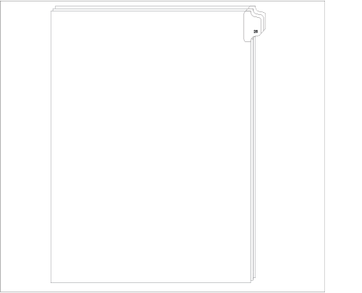 91026 Allstate ED11-26 Style Legal Divider Letter Size Side Tab 26