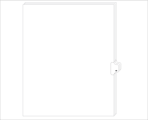 91040 Allstate ED11-40 Style Legal Divider Letter Size Side Tab 40